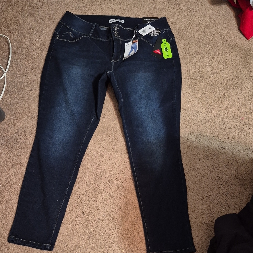 YMI Dark Blue Skinny Jeans with Subtle Fade
